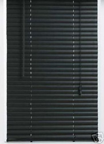 Achim Home Furnishings 1-Inch Wide Window Blinds, 27 by 64-Inch, Black
