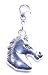 CityEnjoy - Damen Charm Edelstahl Anhänger Pferd, Pferdekopf, Silber, für Bettelarmband
