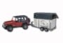 Bruder Toys Jeep Wrangler Unlimited W. Horse Trailer Incl. 1 Horse