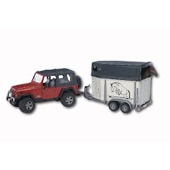 Bruder 02921 - Jeep Wrangler mit Pferdeanh�nger und Pferd