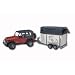 Bruder 02921 - Jeep Wrangler mit Pferdeanh�nger und Pferd