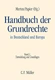 Produkt-Bild: Handbuch der Grundrechte in Deutschland und Europa: Band I: Entwicklung und Grundlagen: BD I