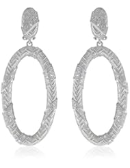 Judith Ripka "Mercer" Large Forward Facing Oval Drop Earrings