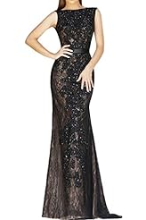 Lace Backless Sheath Natural   Waistline Sleeveless Satin Evening Dress 