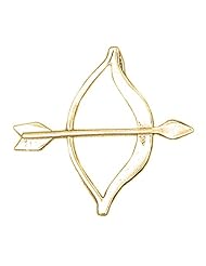 Gold-Plated 925 Sterling Silver Bow And Arrow Pendant