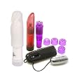 Doc Johnson Mini Brute Frosted Vibrator with Sleeve Clear Jellie 4.5" Adult Sex Toy Kit