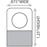 1-1/4" X 7/8" Round Hole Adhesive Hang Tabs 1000/Pack
