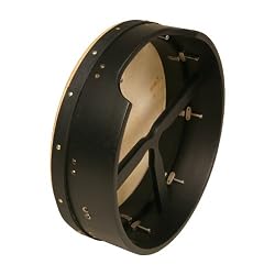 Bodhran, 16"x5", Plywood, Black, T-bar