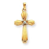 14k .01ct. Diamond Cross Pendant