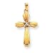 14k .01ct. Diamond Cross Pendant