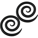 Pair of Glass Super Spirals: 6g Matte Black