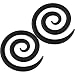 Pair of Glass Super Spirals: 6g Matte Black