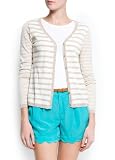 Mango Women’s Striped Cardigan, Neutral, Xs Neutral Xs