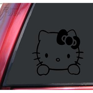Hello Kitty Vinyl Decal Sticker - Black