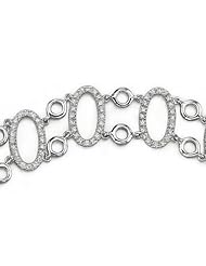 14k White Gold 1.10 Ctw Sperical Diamond Bracelet