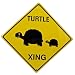Turtle Crossing Xing Metal Tin Funny Road Sign