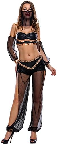 SextyHome Lady Euroupe And America Belly Dance Club 4 Times Clothes(Claret)