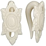 Pair of Bone Angkor Flowers: 8g