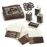 DesignerJunglePrintSavannahCompleteBathDecorSet