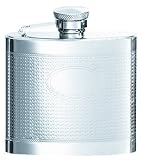 Stainless Steel 4 Oz Flask Chrome Finish with Etched Design