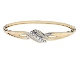 Diamond Bangle Bracelet 1/2 Carat (ctw) in Yellow Gold