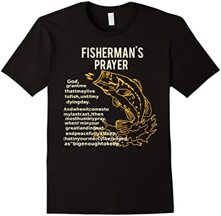 Men's Fisherman's Prayer TShirt 2XL Black