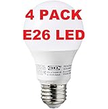 Ikea E26 A19 Led Light Bulb 400lm (4 Pack)