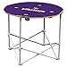 NFL Logo Brands Minnesota Vikings Collapsible Round Table with 4 Cup Holders and Carry Bag, Team Color