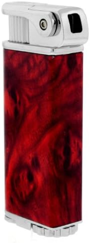 Arborea Pipe Lighter w Side Flame FAUX BRIAR & CHROME Butane Refillable Tamper by