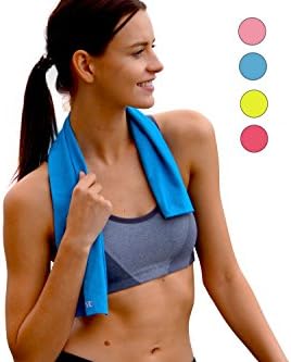 byVivid Antibacterial Microfiber Cooling Towel With Carrying Pouch Eco-Friendly Stays Cool Up To 2 Hours (Pink)