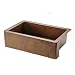33" Antique Copper Hammered Kitchen Apron Single Basin Sink