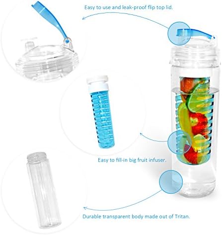 Sport Water Bottle with Fruit Infuser 27oz.