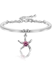 Old Rubin Bracelet White Gold Plated Swarovski Elements Crystal Starfish Pendant Bracelet Bangle