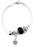 NFL Oakland Raiders Bead Bracelet
