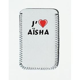 �tui blanc iPhone avec J'aime A�sha - �tui iPod personnalis�