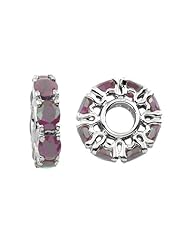 Storywheel® Rhodalite Birthstone Bead / Charm in 925 Sterling Silver
