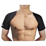 GOGO Black Double Shoulder Support, Neoprene Protector Wrap Brace