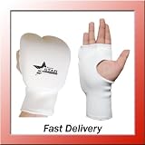 Elasticated karate boxing hand inner gloves muay thai protective mitts white Elasticated karate boxing hand inner gloves muay thai protective mitts white