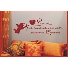 Wandtattoo Spruch Liebe Schlafzimmer "Motiv 900" Gr��e ca. 150x50cm