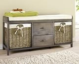 Sitzbank Nostalgie mit 2 Körben und 2 Schubladen