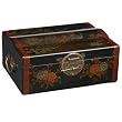 2-Bottle Wine Case With Hand-Painted Peacock Motif