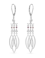 Genuine Morne Rouge (TM) Earrings. 0.48 Ctw Diamonds Gold Earrings. 3 Grams in Weight and 54 mm in Length. 100% Satisfaction Guaranteed.