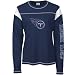 Tennessee Titan T Shirt : Reebok Tennessee Titan Ladies Navy Blue Giant Logo Long Sleeve Vintage Premium Thermal T Shirt