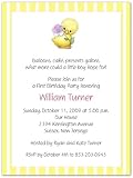 Yellow Ducky 1st Birthday Invitations - Set of 20