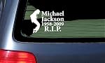 Michael Jackson RIP memorial sticker - white vinyl