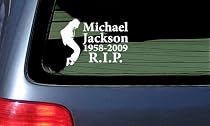 Michael Jackson Memorial Sticker RIP - White Vinyl