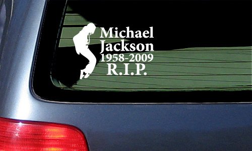 Michael Jackson Memorial Sticker RIP - White Vinyl