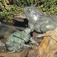 Brass Baron Medium Crouching Frog by 