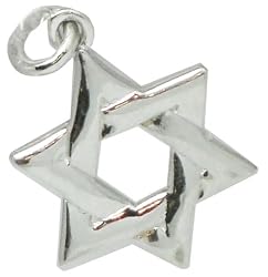 5/8" 8mm 925 Sterling Silver Interlocked Star of David Charm or Pendant