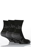 3 Pairs Boys Jeep Terrain Walking Hiking Socks Black or Stone